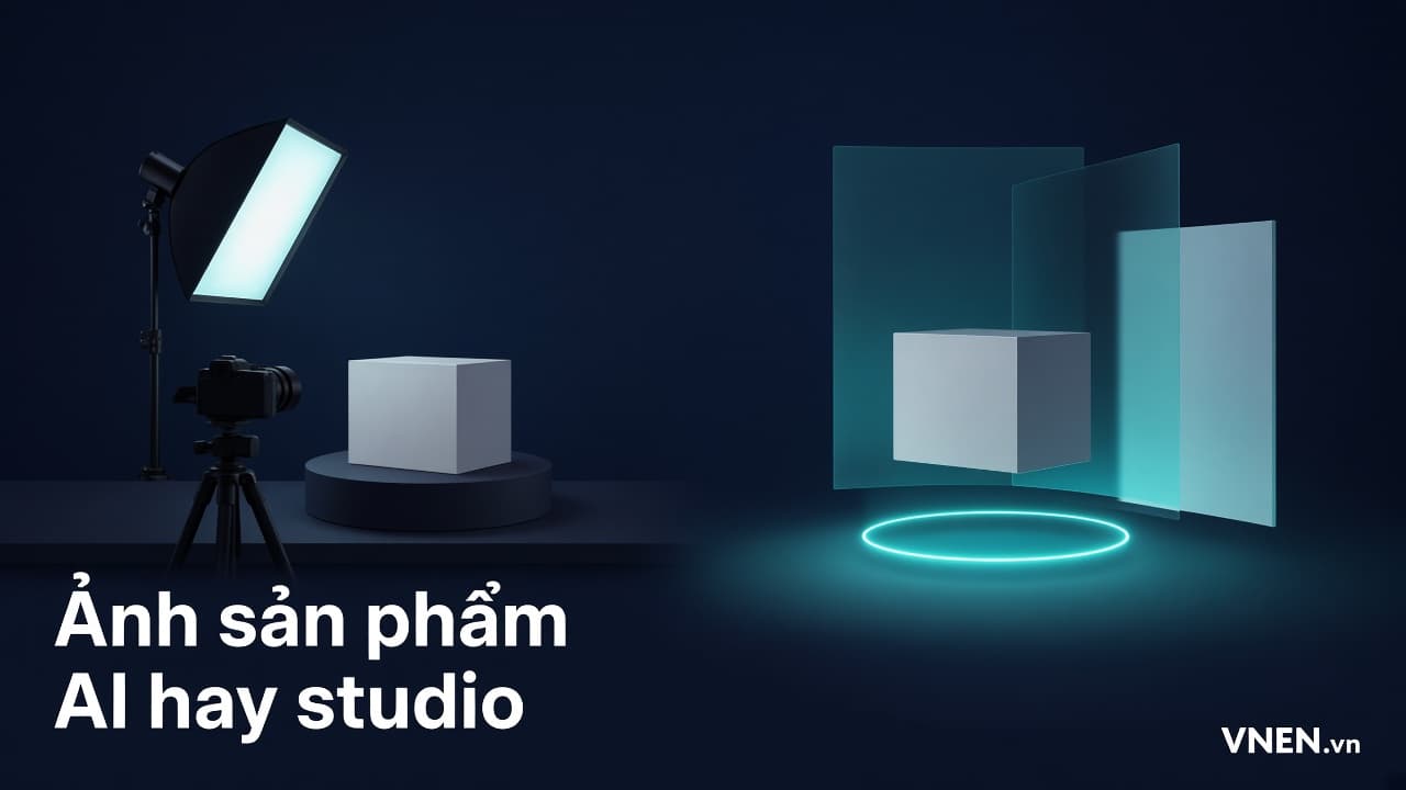 Ảnh sản phẩm AI hay thuê studio: khung quyết định cho shop online và doanh nghiệp nhỏ