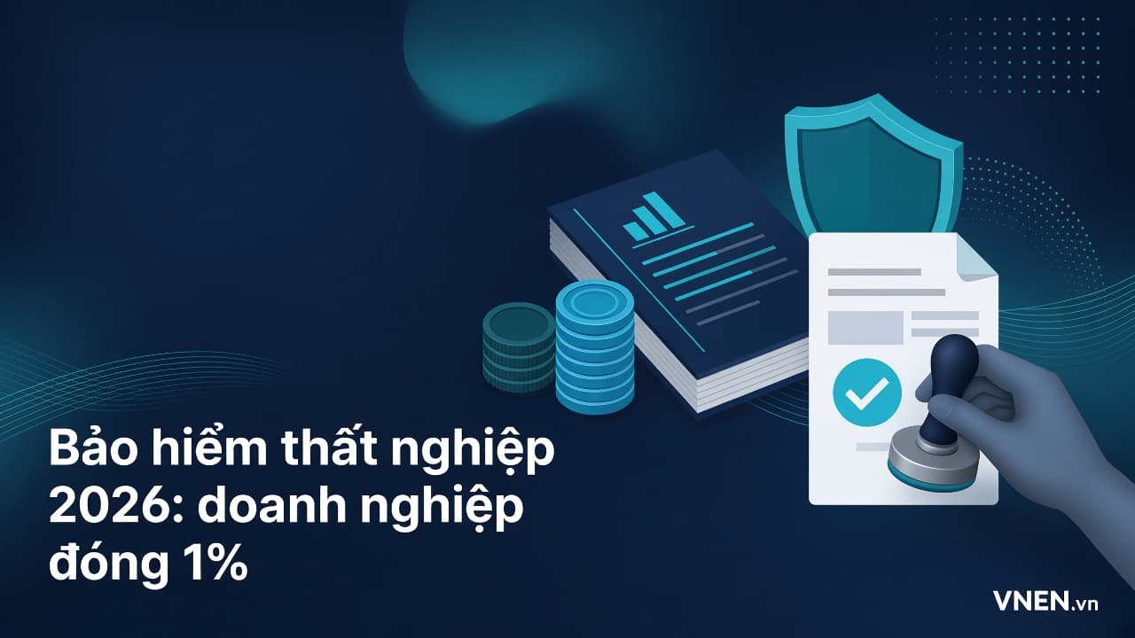 Bảo hiểm thất nghiệp 2026 với doanh nghiệp: ai phải đóng, mức 1%, trần 20 lần lương vùng và trách nhiệm khi nghỉ việc