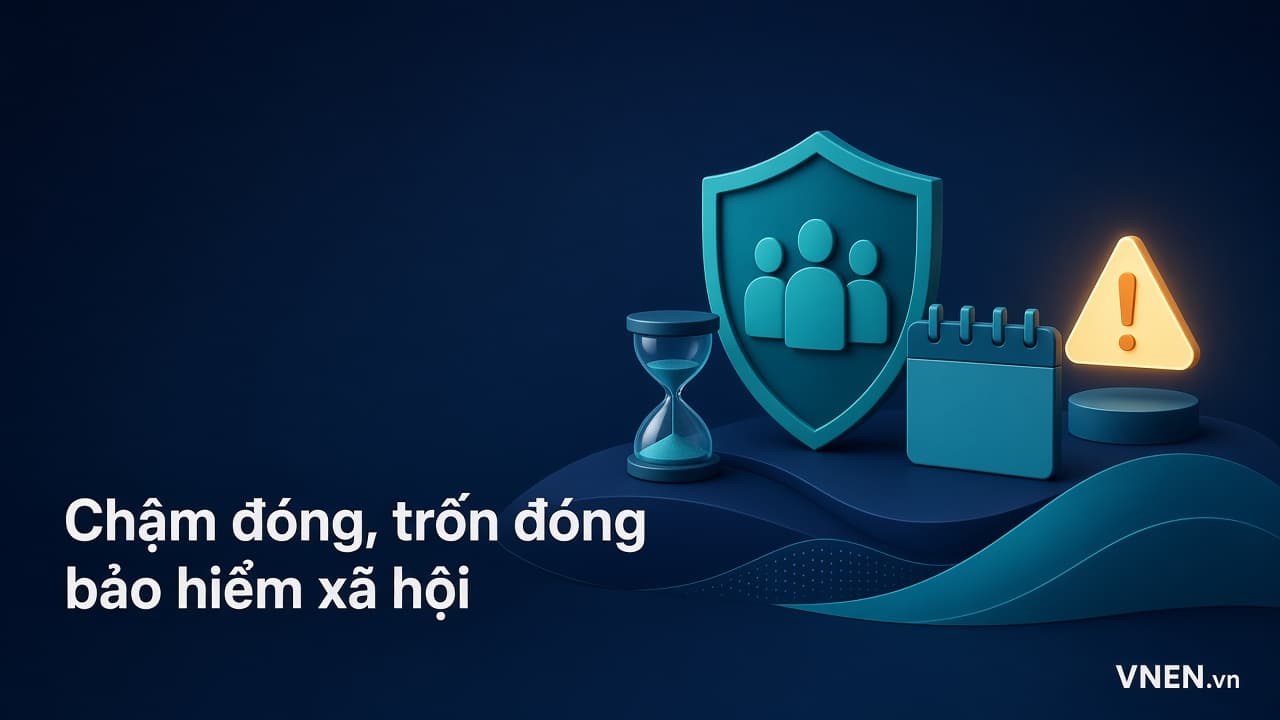 Chậm đóng, trốn đóng BHXH 2026: ranh giới 60 ngày, tiền 0,03%/ngày và mức phạt theo Nghị định 283