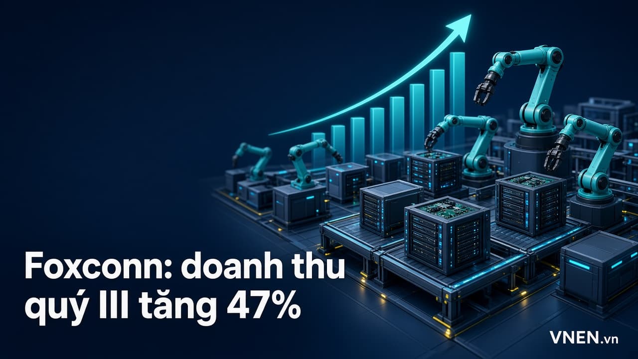 Foxconn báo doanh thu quý III tăng 47% ngày 5/10/2026, tháng 9 lần đầu vượt 1.000 tỷ Đài tệ nhờ máy chủ AI