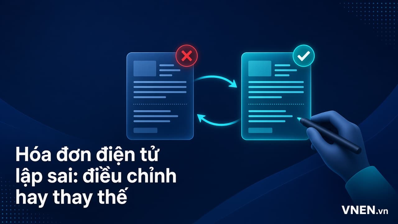 Hóa đơn điện tử lập sai theo Thông tư 91/2026: khi nào thông báo, điều chỉnh hay thay thế