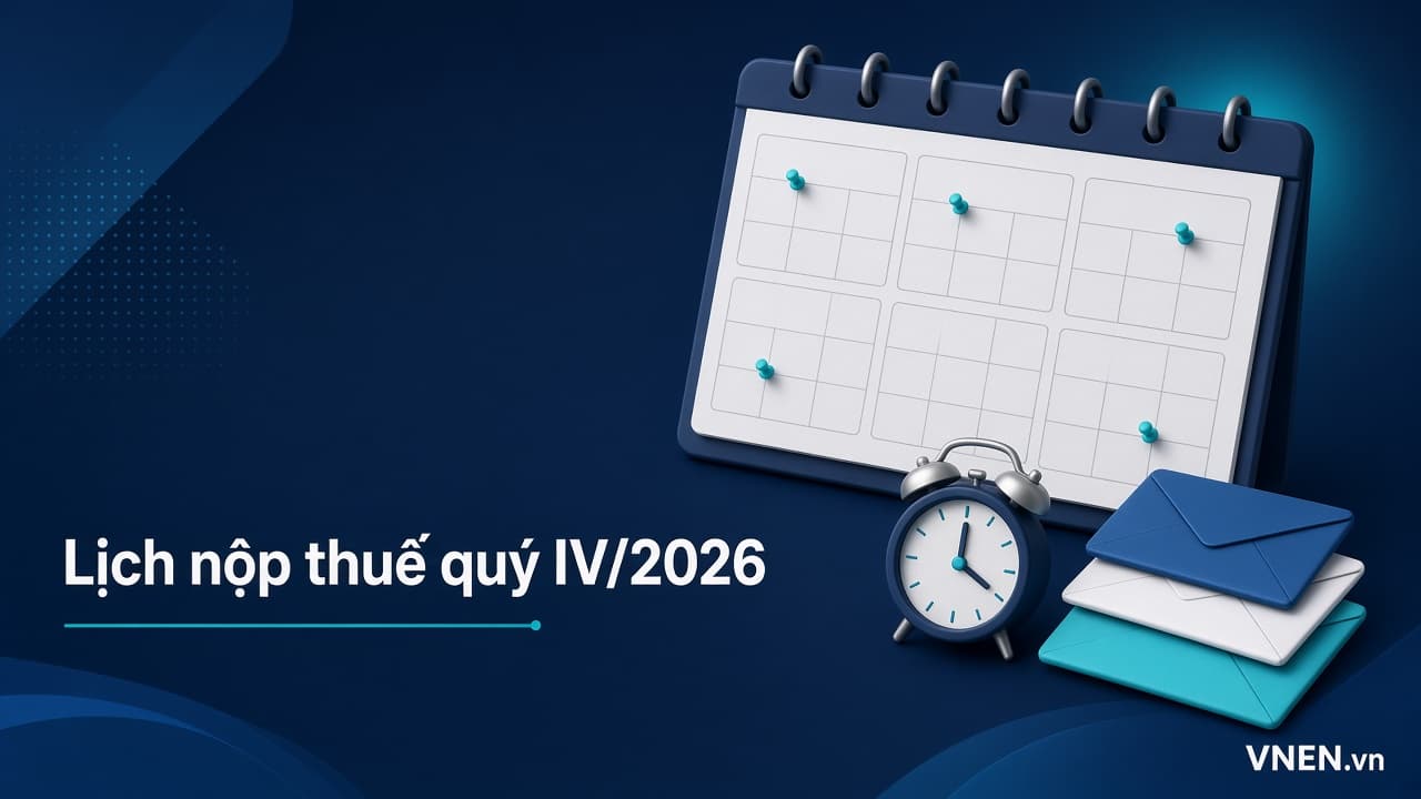 Lịch nộp thuế quý IV/2026 cho doanh nghiệp nhỏ và hộ kinh doanh: các mốc từ tháng 10/2026 đến tháng 4/2027