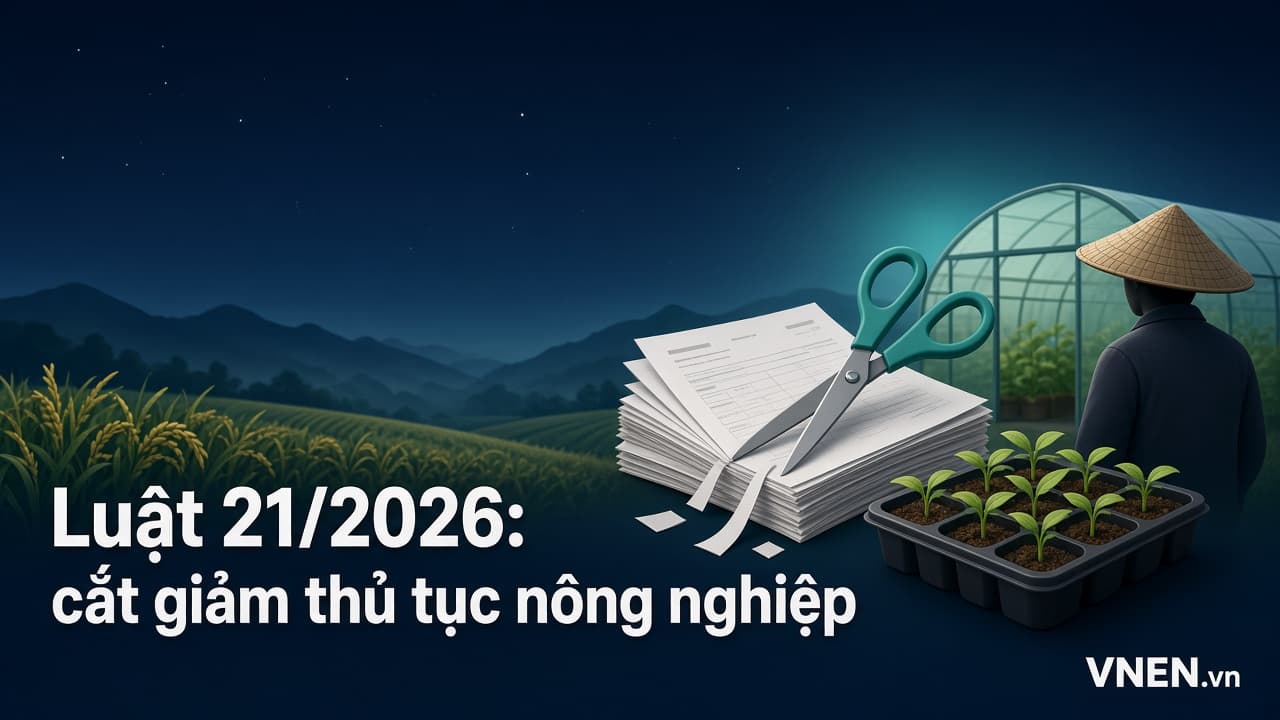 Luật 21/2026/QH16 sửa 10 luật nông nghiệp và môi trường: thủ tục nào được cắt, giấy phép nào kéo dài từ 2027