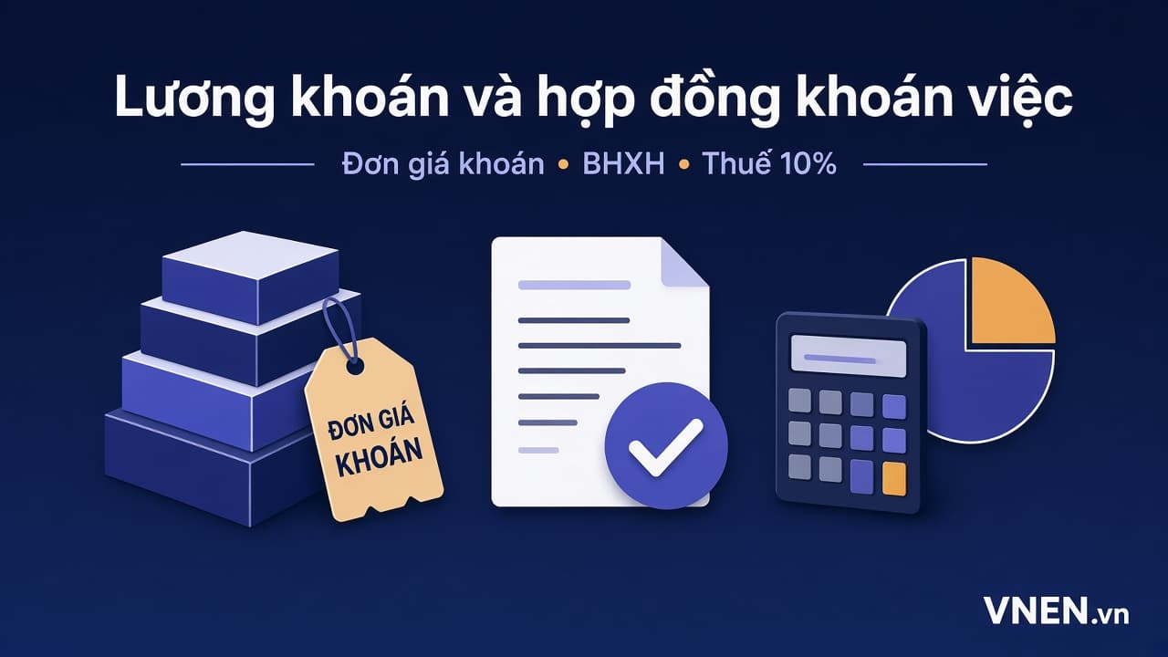 Lương khoán và hợp đồng khoán việc 2026: khi nào là hợp đồng lao động, BHXH và thuế TNCN 10%