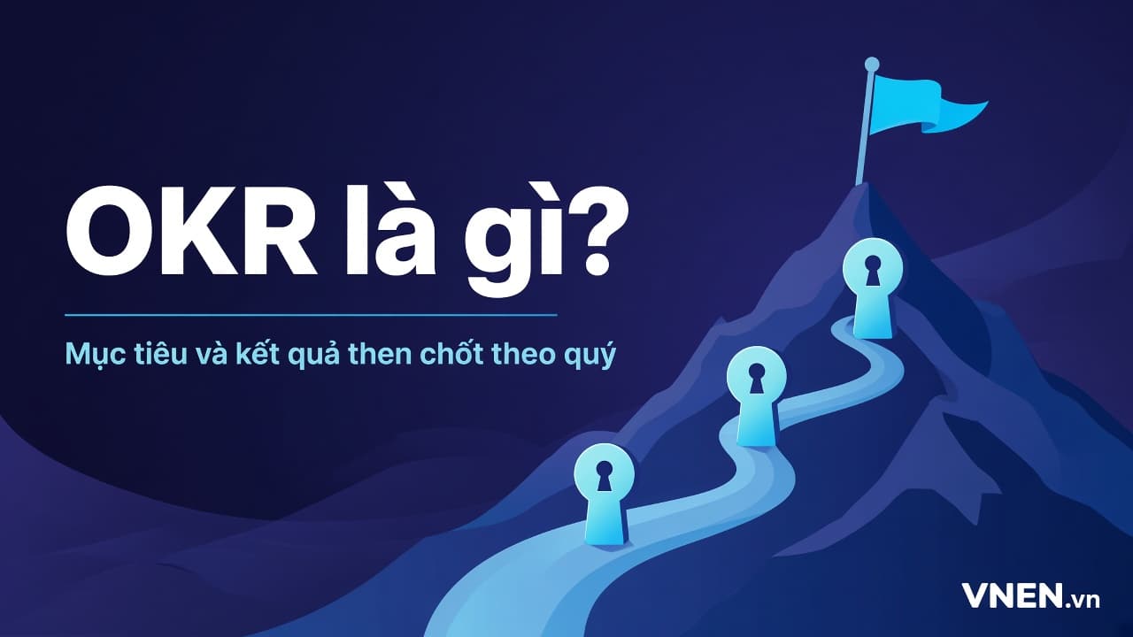 OKR là gì? Hướng dẫn chạy OKR quý đầu tiên cho team 10–30 người, kèm 12 ví dụ theo bộ phận