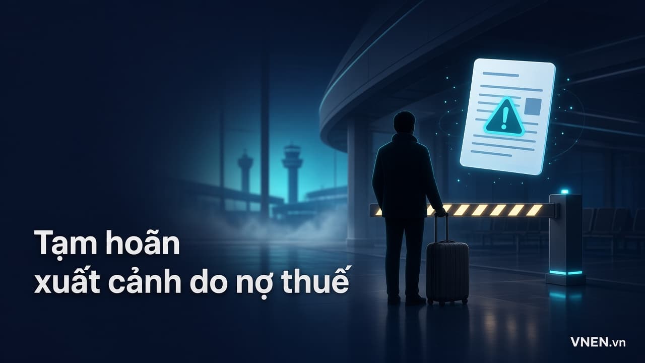 Tạm hoãn xuất cảnh do nợ thuế từ 01/7/2026: ngưỡng 50 triệu, 500 triệu, quá hạn 120 ngày và cách gỡ