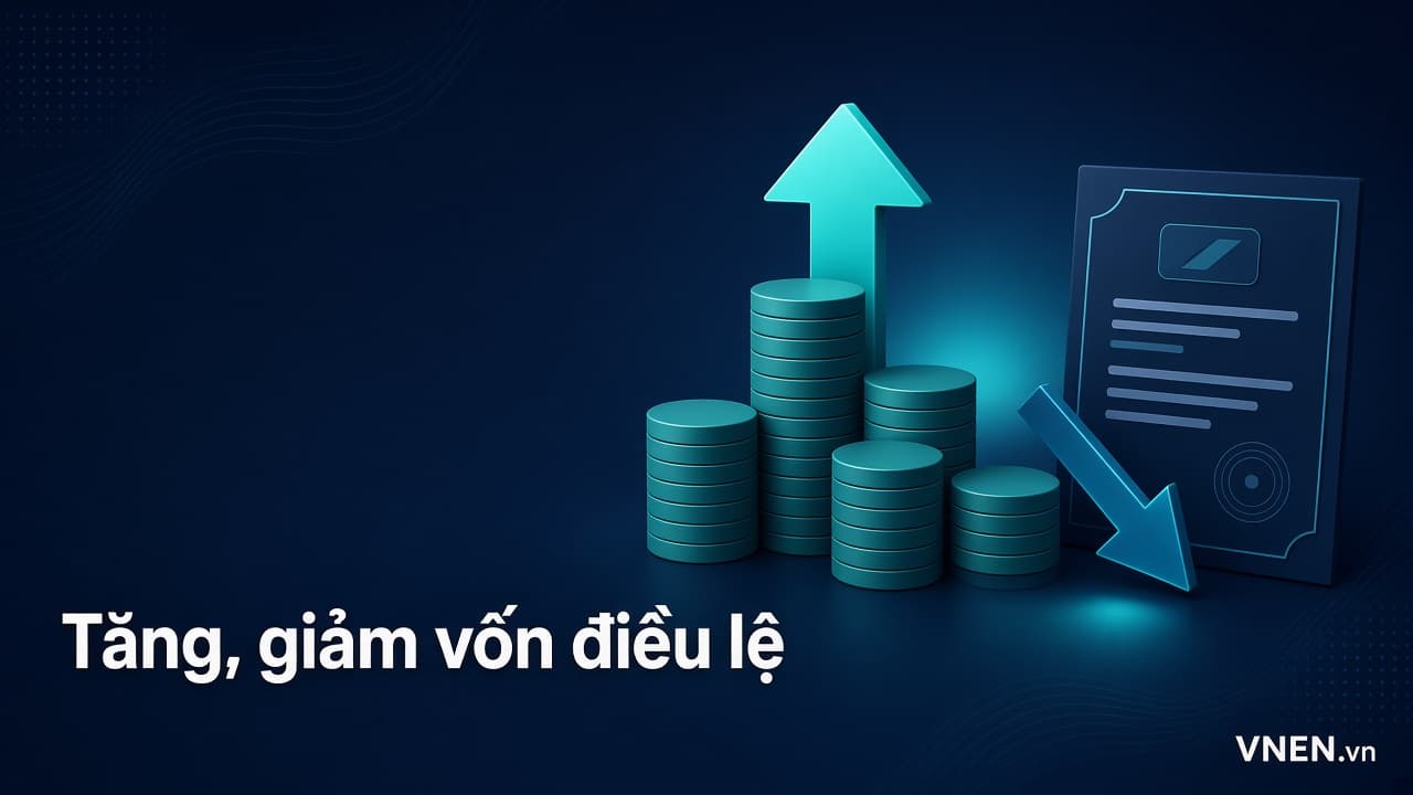 Tăng, giảm vốn điều lệ 2026: các trường hợp được phép, hồ sơ và thời hạn đăng ký