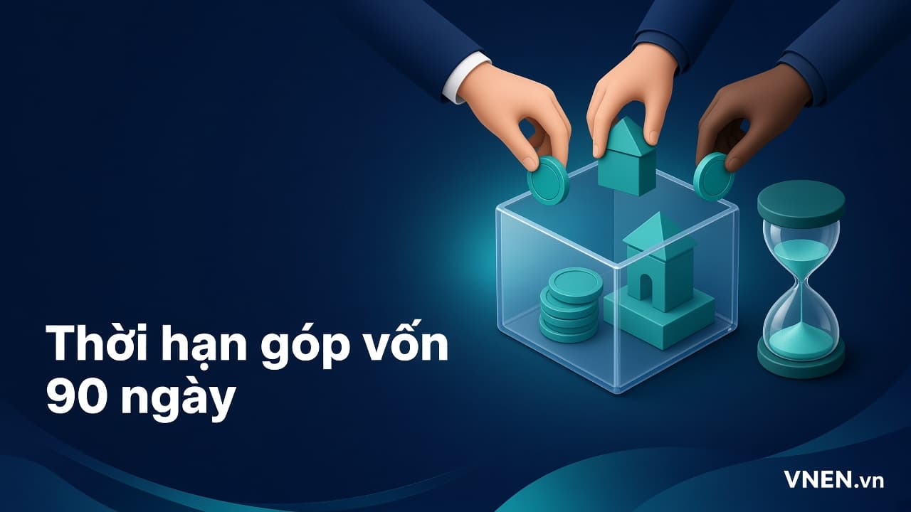 Thời hạn góp vốn 90 ngày theo Luật Doanh nghiệp: hậu quả góp thiếu, điều chỉnh vốn điều lệ trong 30 ngày