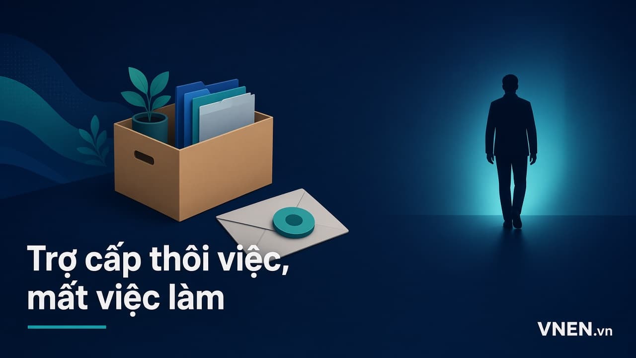 Trợ cấp thôi việc và trợ cấp mất việc làm 2026: ai được nhận, cách trừ thời gian đóng BHTN, ví dụ tính