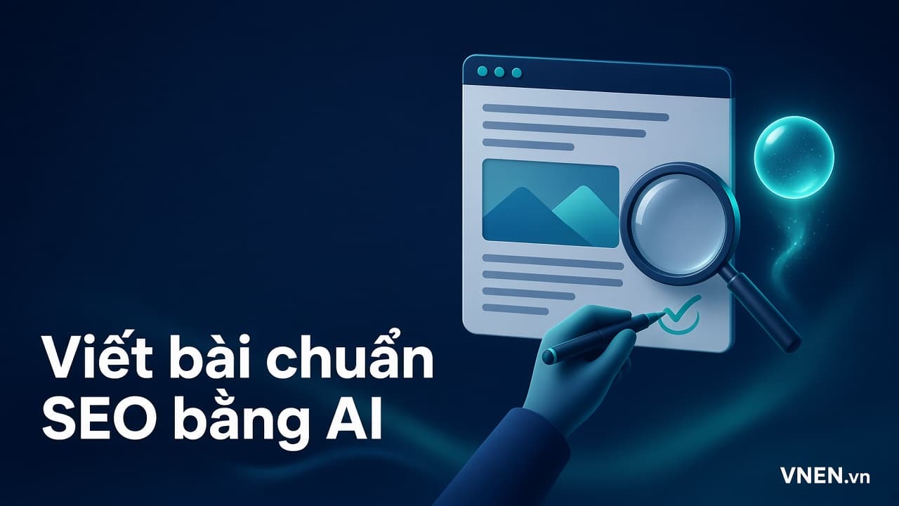 Viết bài chuẩn SEO bằng AI cho website doanh nghiệp: quy trình 6 bước có kiểm duyệt