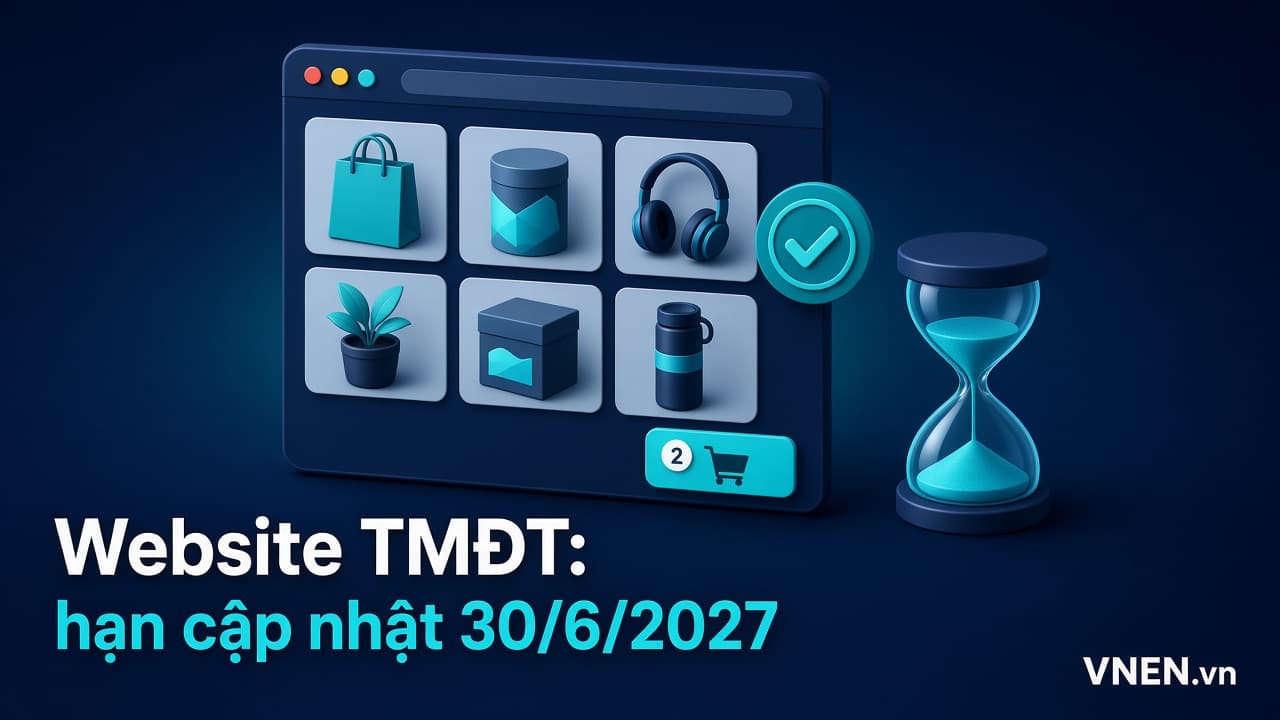 Website, app bán hàng đã thông báo với Bộ Công Thương: hạn cập nhật hồ sơ đến 30/6/2027